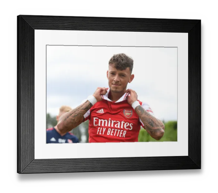 Framed Print : Arsenal's Ben White Impresses in Pre-Season: Arsenal 1-0 Ipswich Town (July 2022)