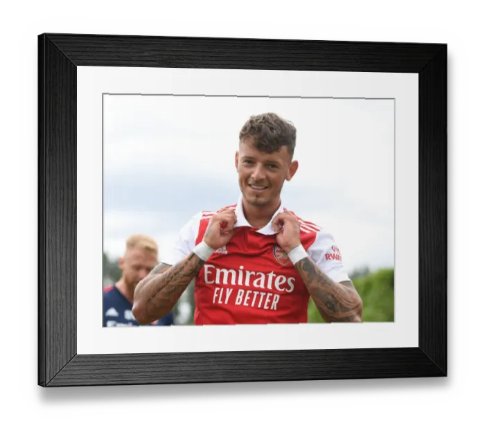 Framed Print : Arsenal's Ben White in Pre-Season Action Against Ipswich Town Framed Print : Arsenal's Ben White in Pre-Season Action Against Ipswich Town