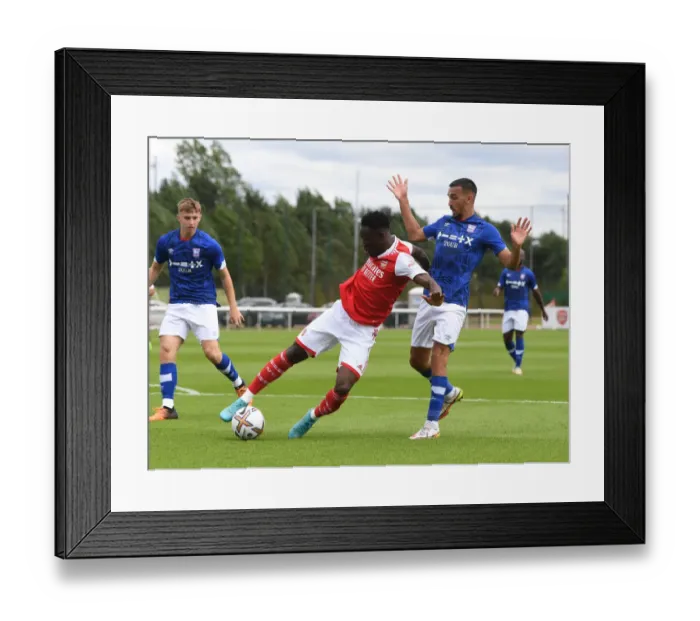 Framed Print : Arsenal's Flo Balogun Shines in Pre-Season Victory Over Ipswich Town Framed Print : Arsenal's Flo Balogun Shines in Pre-Season Victory Over Ipswich Town