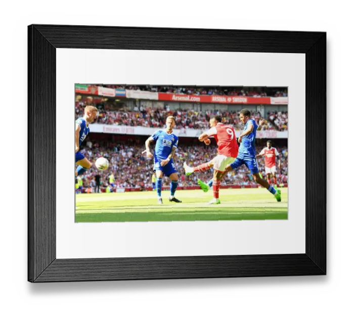 Framed Print : Gabriel Jesus Scores First Arsenal Goal: Arsenal FC vs Leicester City, Premier League 2022-23