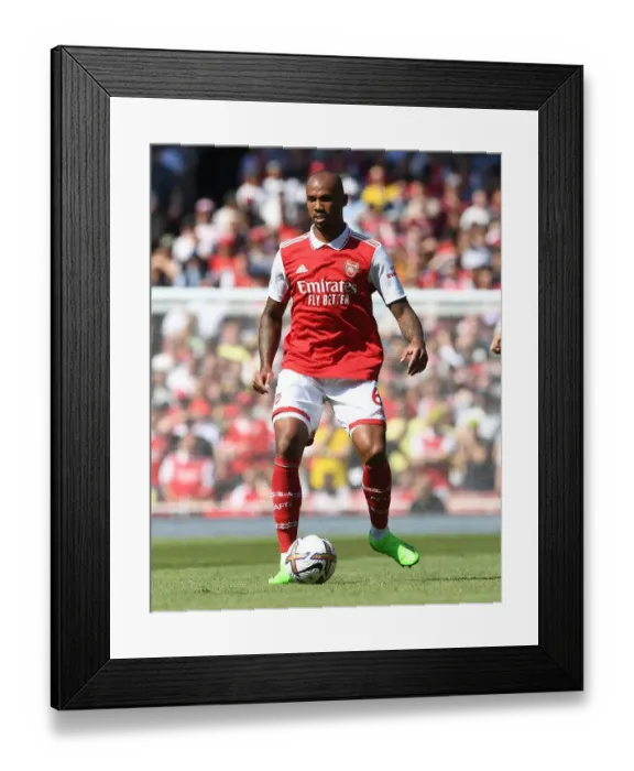 Framed Print : Arsenal's Gabriel Magalhaes Faces Off Against Leicester City in 2022-23 Premier League Clash Framed Print : Arsenal's Gabriel Magalhaes Faces Off Against Leicester City in 2022-23 Premier League Clash