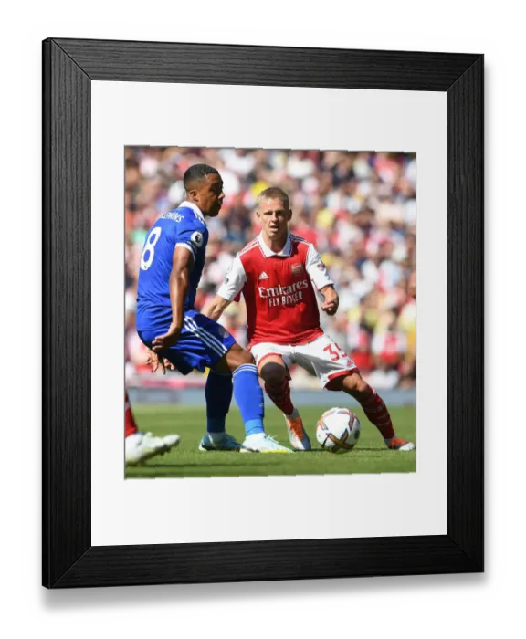 Framed Print : Clash of Midfield Titans: Zinchenko vs Tielemans - Arsenal vs Leicester City (2022-23) Framed Print : Clash of Midfield Titans: Zinchenko vs Tielemans - Arsenal vs Leicester City (2022-23)