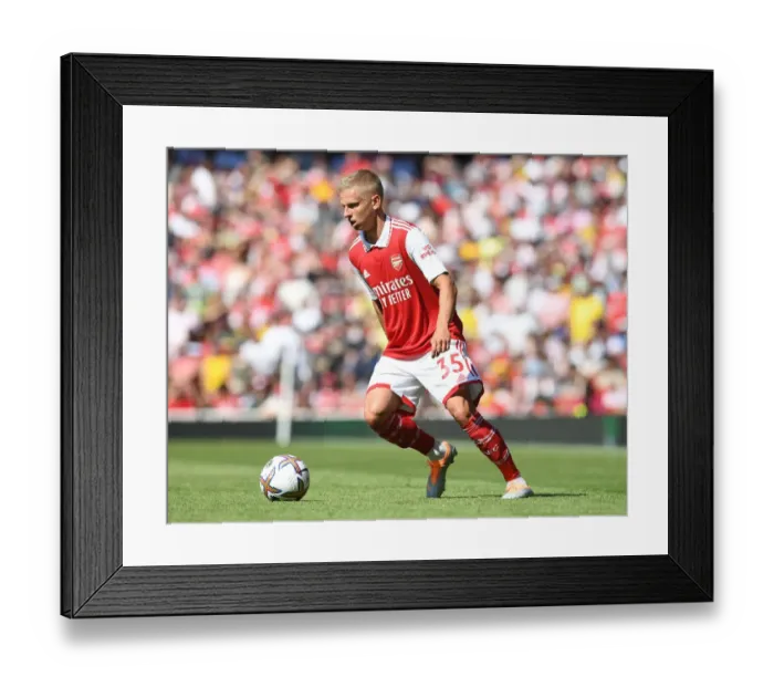Framed Print : Zinchenko in Action: Arsenal vs. Leicester City, Premier League 2022-23 Framed Print : Zinchenko in Action: Arsenal vs. Leicester City, Premier League 2022-23