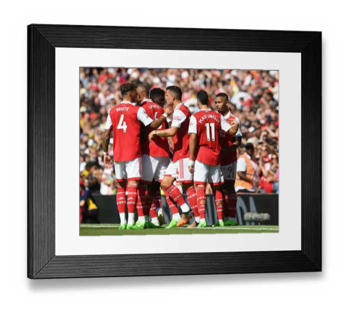 Framed Print : Gabriel Jesus Scores First Arsenal Goal: Arsenal 1-0 Leicester City (2022-23)