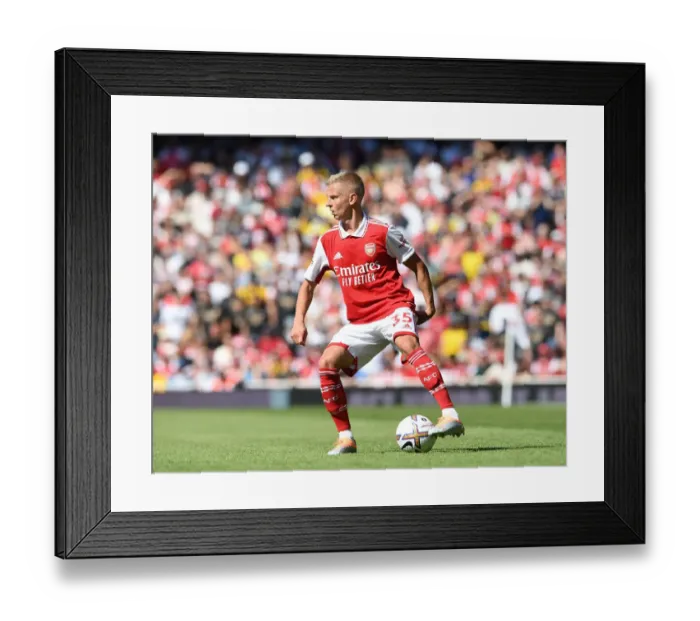 Framed Print : Zinchenko's Arsenal Debut: Arsenal vs. Leicester City, Premier League 2022-23