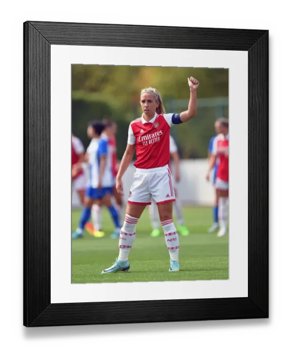 Framed Print : Arsenal's Jordan Nobbs Shines in Pre-Season Victory Over Brighton & Hove Albion Women