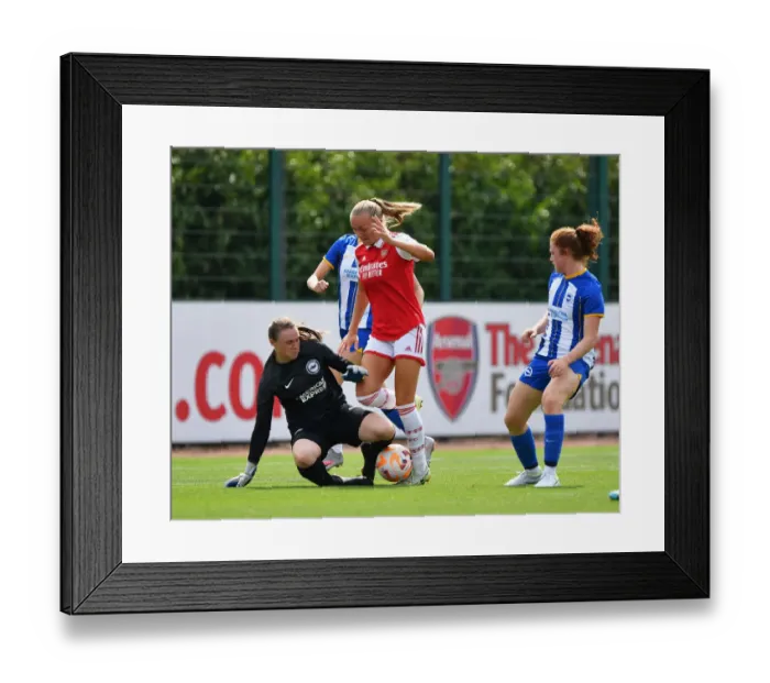 Framed Print : Frida Maanum's Star Performance: Arsenal Women vs Brighton & Hove Albion Women Pre-Season Friendly