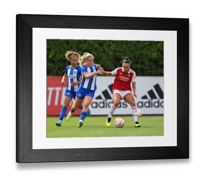 Framed Print : Arsenal's Caitlyn Foord in Action: Arsenal Women vs Brighton & Hove Albion Women - Pre-Season Friendly