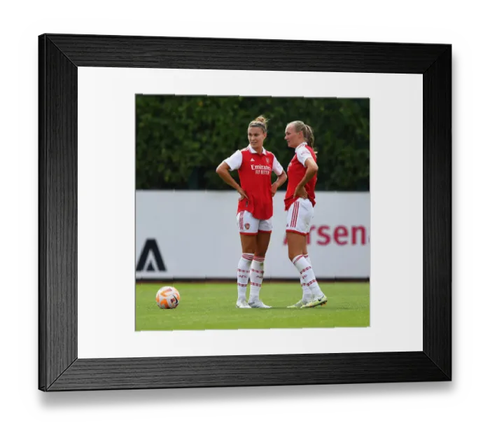 Framed Print : Arsenal Women vs Brighton & Hove Albion Women: Catley and Maanum in Action - Pre-Season Friendly (2022-23) Framed Print : Arsenal Women vs Brighton & Hove Albion Women: Catley and Maanum in Action - Pre-Season Friendly (2022-23)
