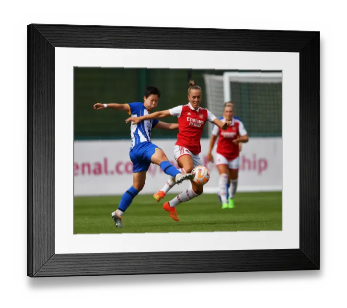 Framed Print : Arsenal Women's Lia Walti Stars in Pre-Season Victory over Brighton & Hove Albion Women Framed Print : Arsenal Women's Lia Walti Stars in Pre-Season Victory over Brighton & Hove Albion Women