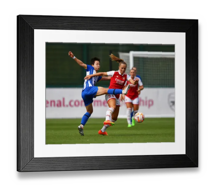 Framed Print : Arsenal Women's Lia Walti Stars in Pre-Season Victory over Brighton & Hove Albion Women Framed Print : Arsenal Women's Lia Walti Stars in Pre-Season Victory over Brighton & Hove Albion Women
