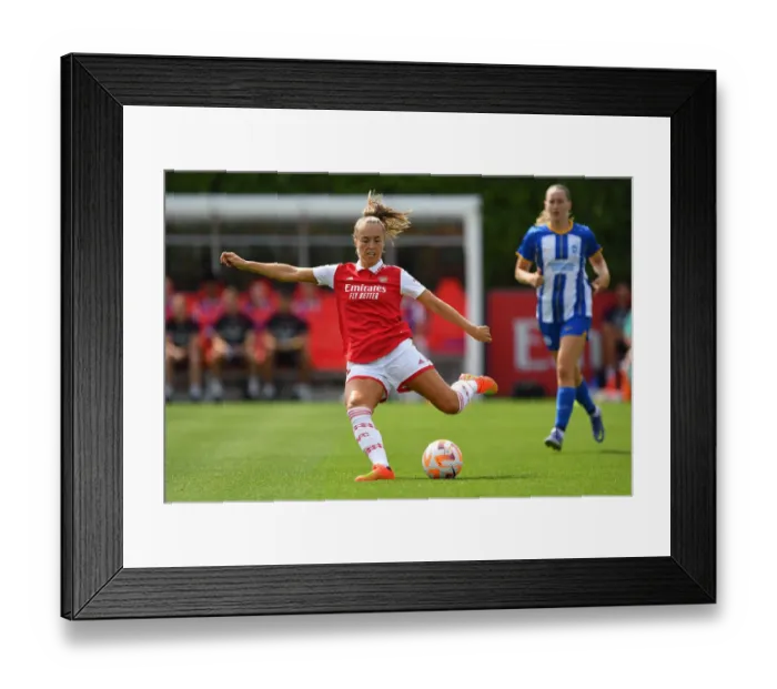 Framed Print : Arsenal Women's Lia Walti Stars in Pre-Season Victory over Brighton & Hove Albion Women