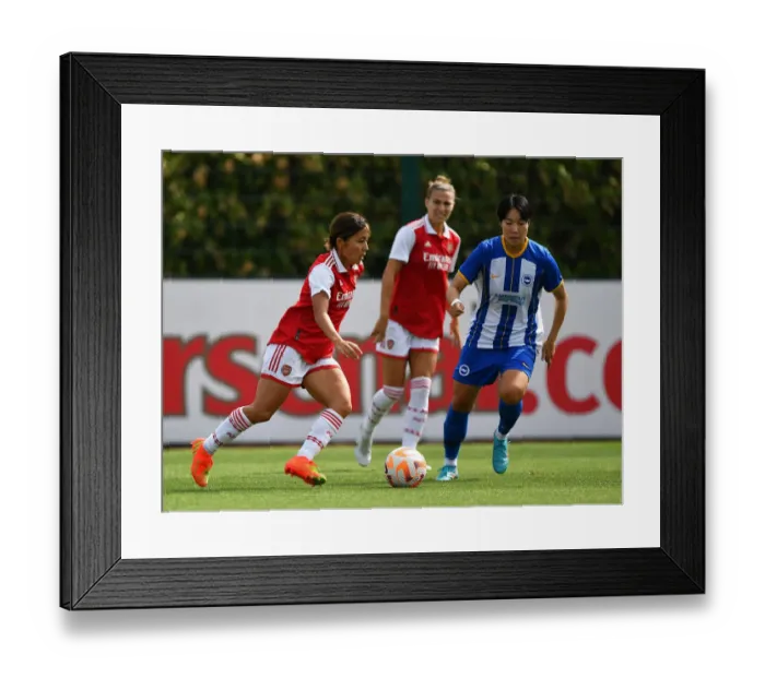 Framed Print : Arsenal Women's Iwabuchi Stars in Pre-Season Victory over Brighton & Hove Albion Women