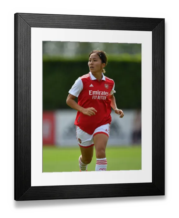 Framed Print : Mana Iwabuchi's Star Performance: Arsenal Women vs Brighton & Hove Albion Women Pre-Season Friendly
