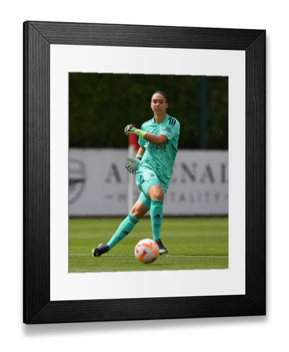 Framed Print : Arsenal's Manuela Zinsberger in Action: Arsenal Women vs Brighton & Hove Albion Women - Pre-Season Friendly Framed Print : Arsenal's Manuela Zinsberger in Action: Arsenal Women vs Brighton & Hove Albion Women - Pre-Season Friendly