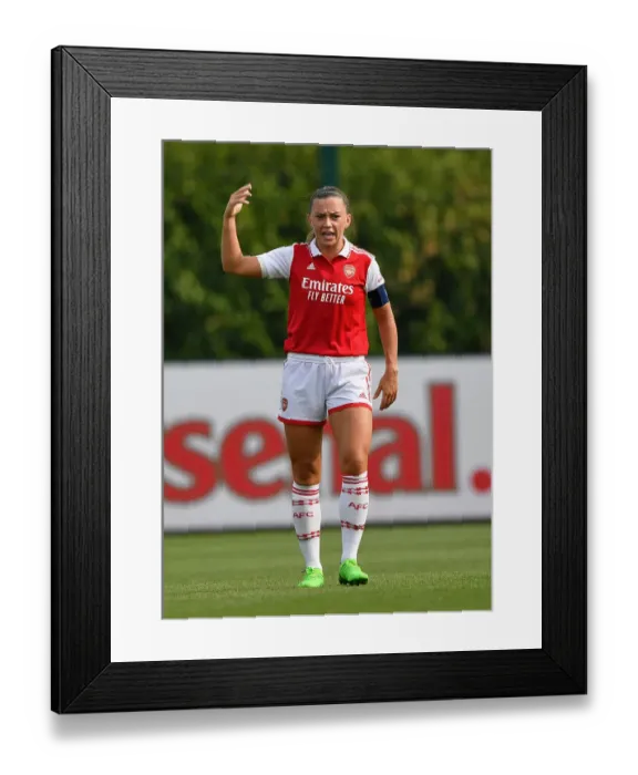 Framed Print : Arsenal's Katie McCabe Stars in Pre-Season Victory Over Brighton & Hove Albion Women