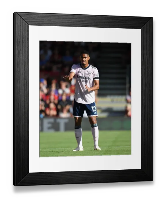 Framed Print : William Saliba's Premier League Debut: Arsenal vs. AFC Bournemouth, 2022-23