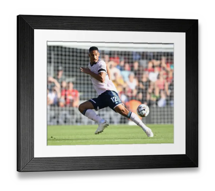 Framed Print : William Saliba's Debut Shines: Arsenal's Defensive Masterclass vs. AFC Bournemouth (2022-23) Framed Print : William Saliba's Debut Shines: Arsenal's Defensive Masterclass vs. AFC Bournemouth (2022-23)