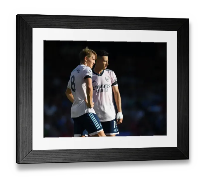 Framed Print : Arsenal's Martin Odegaard and Gabriel Martinelli in Action against AFC Bournemouth (2022-23)