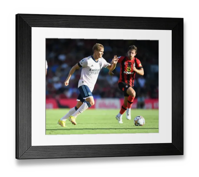 Framed Print : Martin Odegaard in Action: AFC Bournemouth vs. Arsenal FC, Premier League 2022-23
