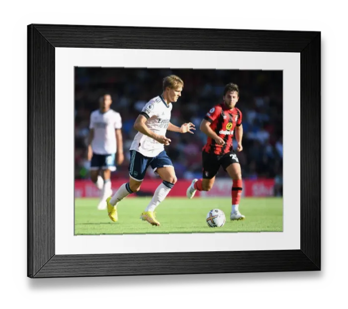 Framed Print : Martin Odegaard's Premier League Debut: Arsenal's Midfield Maestro Sparks Victory Against AFC Bournemouth Framed Print : Martin Odegaard's Premier League Debut: Arsenal's Midfield Maestro Sparks Victory Against AFC Bournemouth