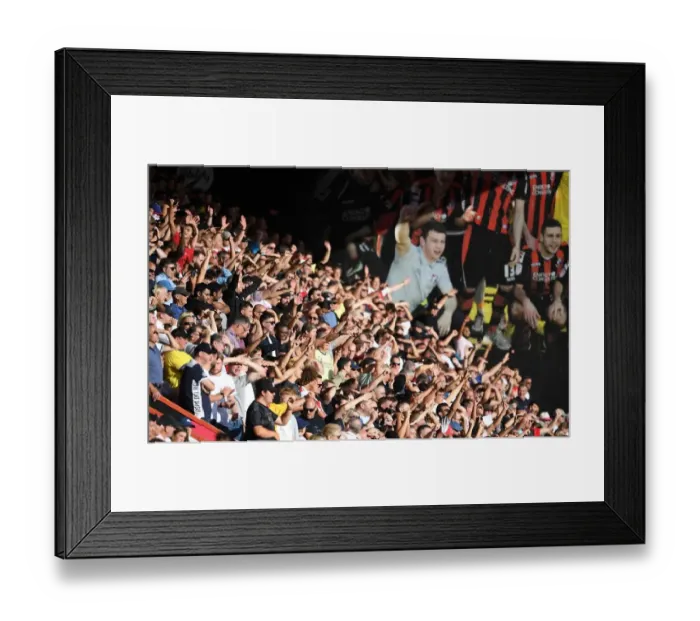 Framed Print : Arsenal Fans in Action: AFC Bournemouth vs Arsenal FC, Premier League 2022-23