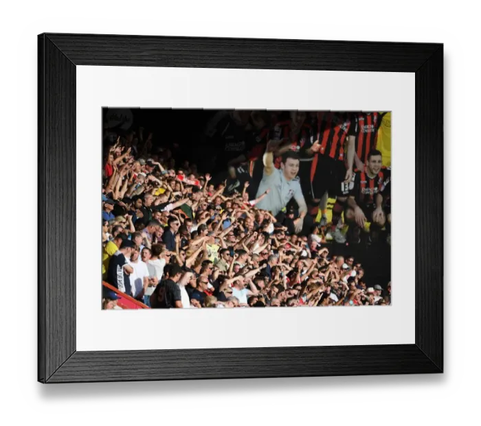 Framed Print : Arsenal Fans in Full Force: AFC Bournemouth vs Arsenal FC, Premier League 2022-23