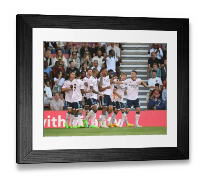 Framed Print : Arsenal's Unforgettable Comeback: A Team Effort with Goals from Saliba, Xhaka, Odegaard, Partey, Martinelli, Jesus, and White vs. AFC Bournemouth (2022-23) Framed Print : Arsenal's Unforgettable Comeback: A Team Effort with Goals from Saliba, Xhaka, Odegaard, Partey, Martinelli, Jesus, and White vs. AFC Bournemouth (2022-23)