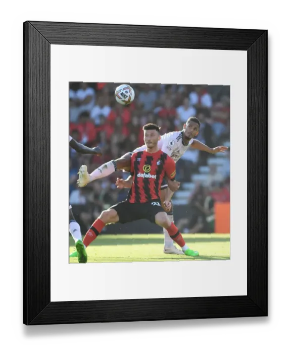 Framed Print : Gabriel vs. Kieffer Moore: Intense Clash Between AFC Bournemouth and Arsenal FC in Premier League Framed Print : Gabriel vs. Kieffer Moore: Intense Clash Between AFC Bournemouth and Arsenal FC in Premier League