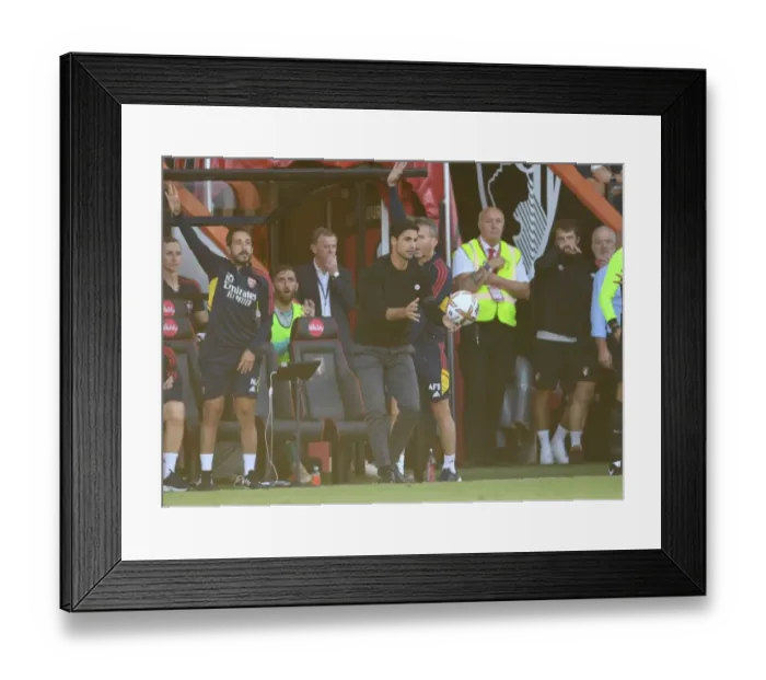 Framed Print : Mikel Arteta Leads Arsenal in AFC Bournemouth Clash - Premier League 2022-23 Framed Print : Mikel Arteta Leads Arsenal in AFC Bournemouth Clash - Premier League 2022-23