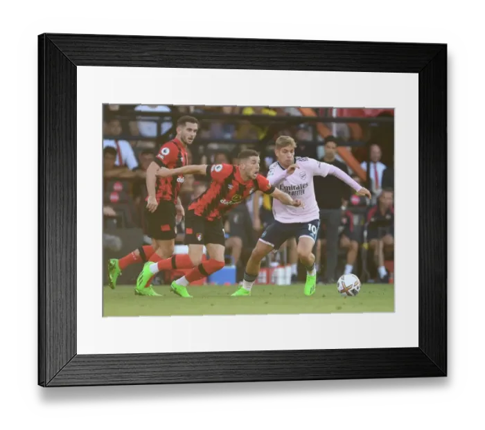 Framed Print : Emile Smith Rowe vs. Ryan Christie: A Premier League Battle - Arsenal FC vs. AFC Bournemouth (2022-23) Framed Print : Emile Smith Rowe vs. Ryan Christie: A Premier League Battle - Arsenal FC vs. AFC Bournemouth (2022-23)