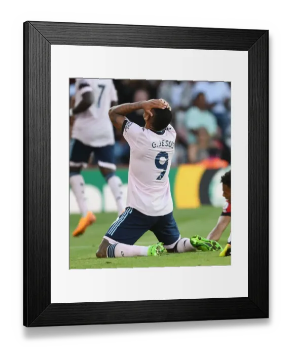 Framed Print : Gabriel Jesus Shines: Arsenal's New Striker Scores in Premier League Debut Against AFC Bournemouth