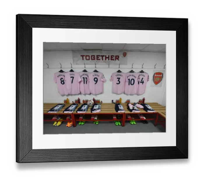Framed Print : Arsenal's Pre-Match Huddle: AFC Bournemouth vs Arsenal, Premier League 2022-23