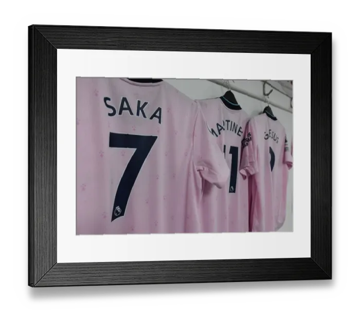 Framed Print : Arsenal FC: Bukayo Saka's Jersey in Arsenal Changing Room before AFC Bournemouth Clash (AFC Bournemouth vs Arsenal 2022-23) Framed Print : Arsenal FC: Bukayo Saka's Jersey in Arsenal Changing Room before AFC Bournemouth Clash (AFC Bournemouth vs Arsenal 2022-23)