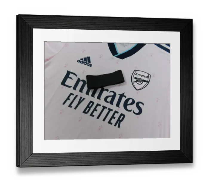 Framed Print : Mourning the Loss of Arsenal Groundsman Steve Braddock: AFC Bournemouth vs. Arsenal FC, Premier League 2022-23