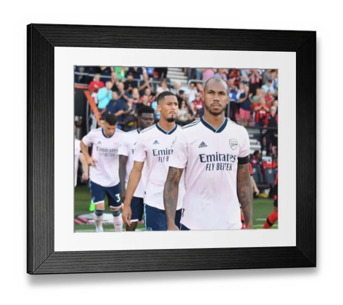 Framed Print : Gabriel Ready for Action: AFC Bournemouth vs. Arsenal FC, Premier League 2022-23