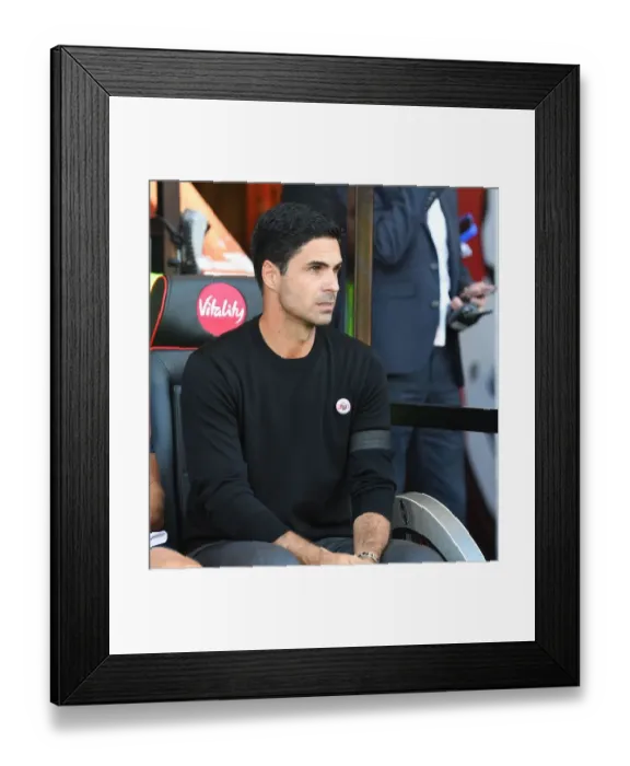 Framed Print : Mikel Arteta Before AFC Bournemouth vs Arsenal FC, Premier League 2022-23