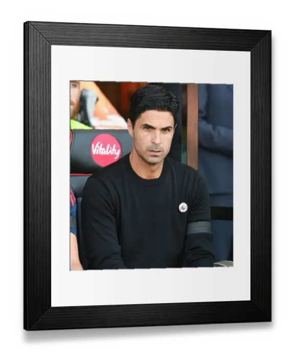 Framed Print : Mikel Arteta: Arsenal Manager Prepares for AFC Bournemouth Clash (2022-23)