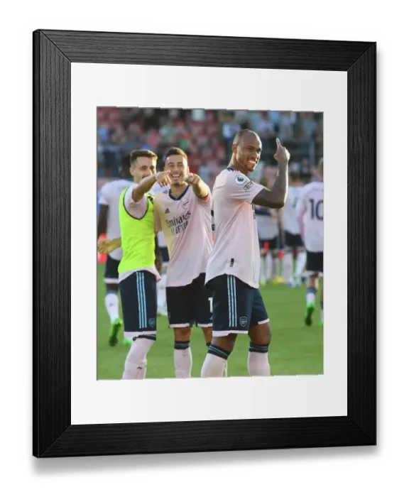 Framed Print : Arsenal's Martinelli, Vieira and Gabriel Face Off Against AFC Bournemouth in 2022-23 Premier League Framed Print : Arsenal's Martinelli, Vieira and Gabriel Face Off Against AFC Bournemouth in 2022-23 Premier League