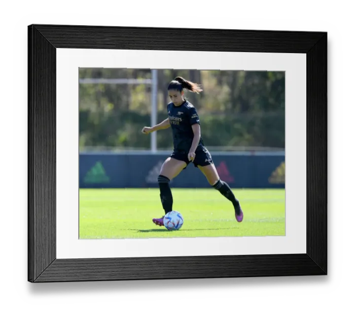 Framed Print : Arsenal Women Training at Adidas Sports Facility in Herzogenaurach, Germany