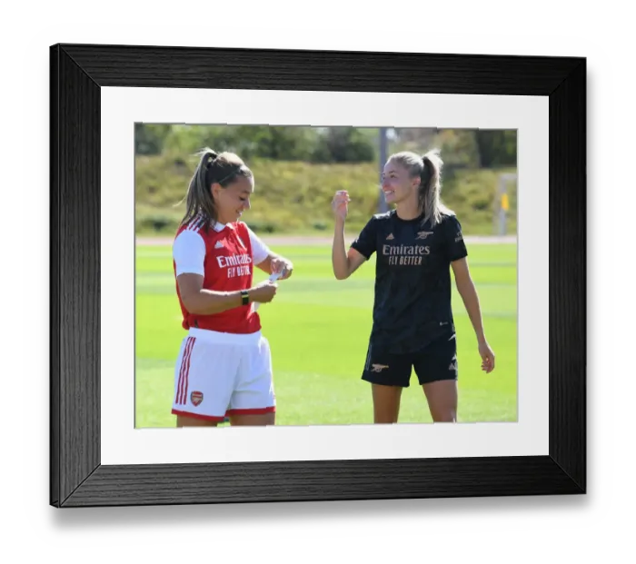 Framed Print : Arsenal Women Train at Adidas Headquarters in Germany