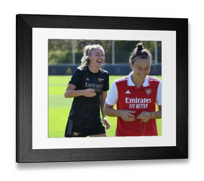 Framed Print : Arsenal Women Train at Adidas Headquarters in Germany
