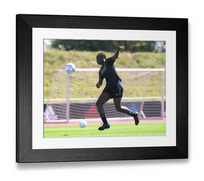 Framed Print : Arsenal Women: Preparing for the New Season in Germany - Training in Herzogenaurach