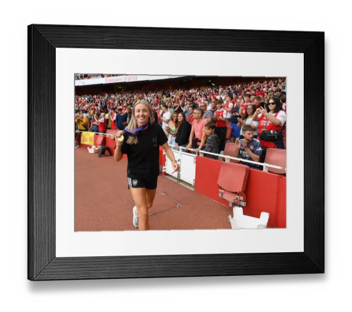 Framed Print : Arsenal's Leah Williamson Kicks Off Premier League Season with Euros Victory Celebration Framed Print : Arsenal's Leah Williamson Kicks Off Premier League Season with Euros Victory Celebration