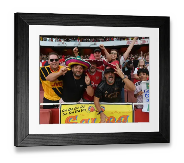 Framed Print : Arsenal's Sombrero-Clad Fans Light Up Emirates Stadium Against Fulham
