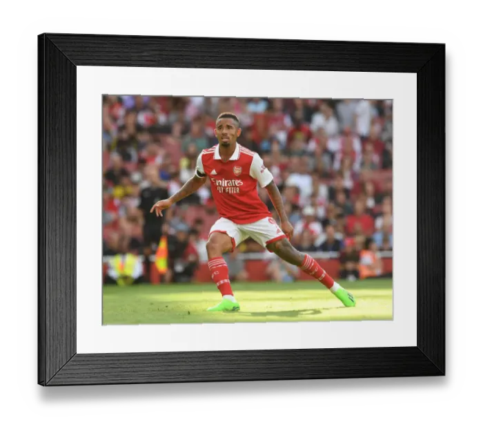 Framed Print : Arsenal's Gabriel Jesus in Action against Fulham in 2022-23 Premier League