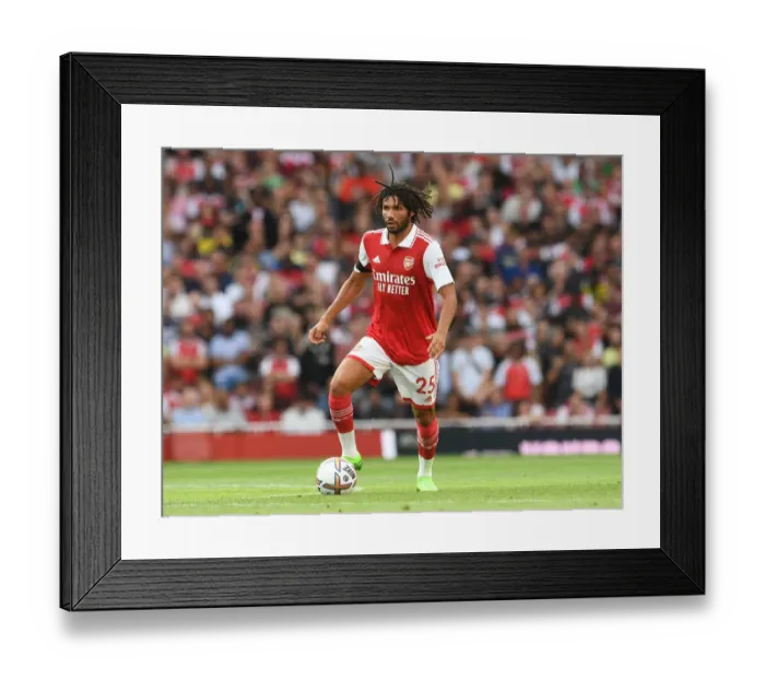 Framed Print : Mohamed Elneny in Action: Arsenal's Midfield Maestro Shines Against Fulham in the 2022-23 Premier League