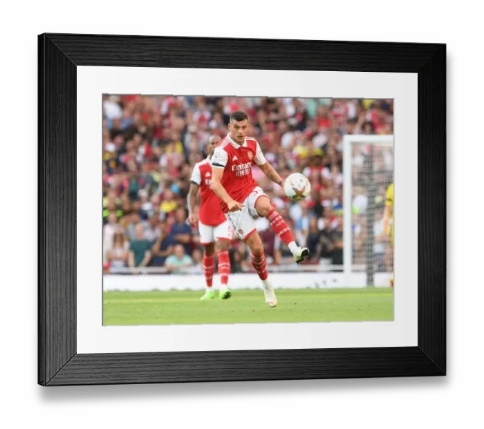 Framed Print : Arsenal's Xhaka in Action: Arsenal FC vs Fulham FC, Premier League 2022-23 Framed Print : Arsenal's Xhaka in Action: Arsenal FC vs Fulham FC, Premier League 2022-23