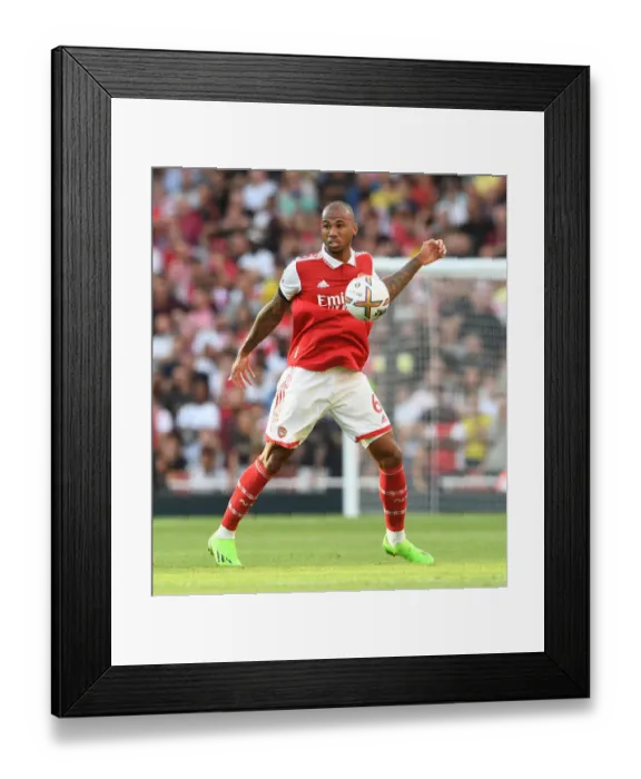 Framed Print : Gabriel Magalhaes in Action: Arsenal vs Fulham, 2022-23 Premier League Framed Print : Gabriel Magalhaes in Action: Arsenal vs Fulham, 2022-23 Premier League