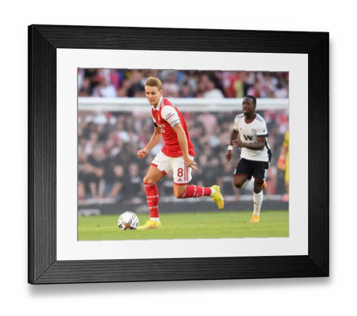 Framed Print : Martin Odegaard Shines: Arsenal's Winning Start to 2022-23 Premier League with Fulham Framed Print : Martin Odegaard Shines: Arsenal's Winning Start to 2022-23 Premier League with Fulham